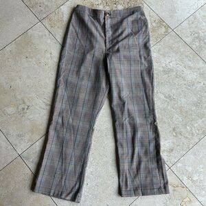 Wild Fable Cropped Kick Flare Trousers Size Small Excellent Condition Plaid